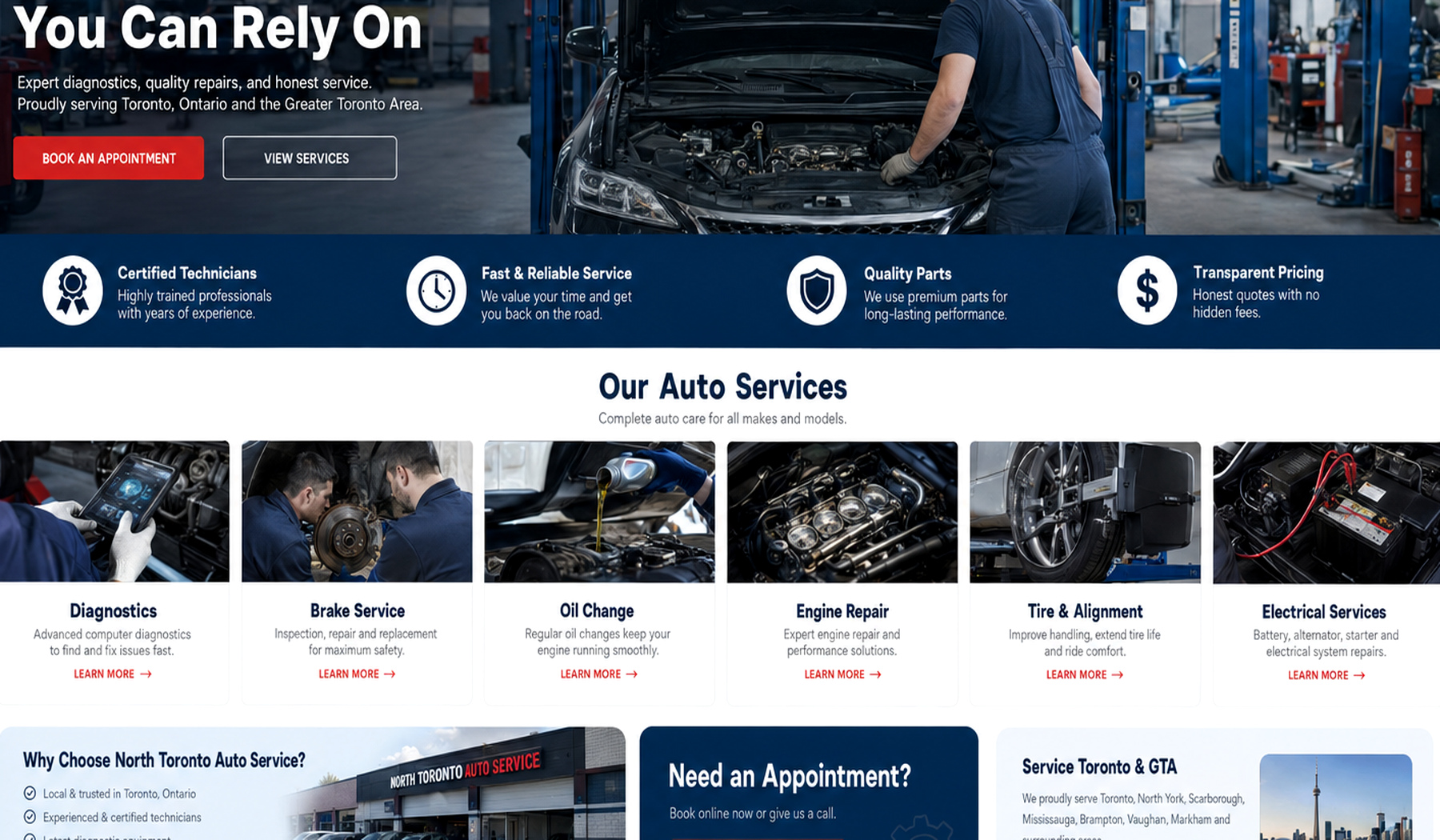 Automotive service workshop image