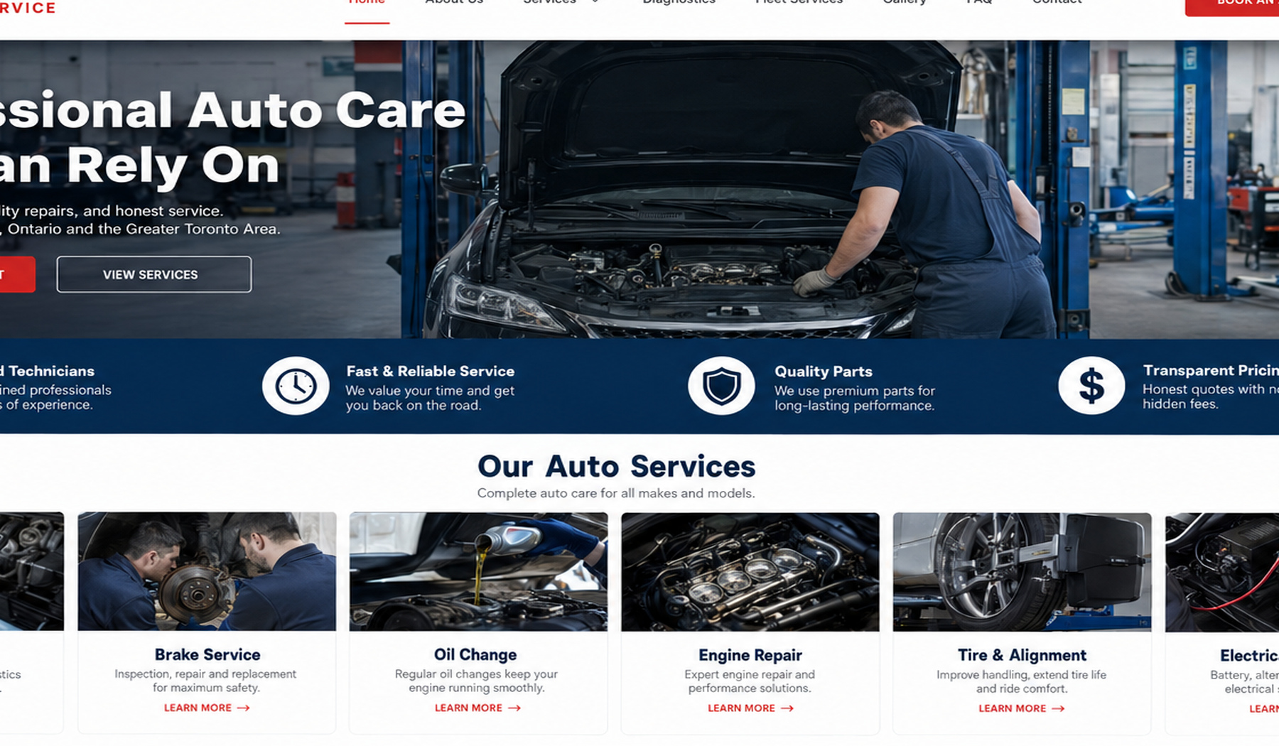 Automotive service workshop image